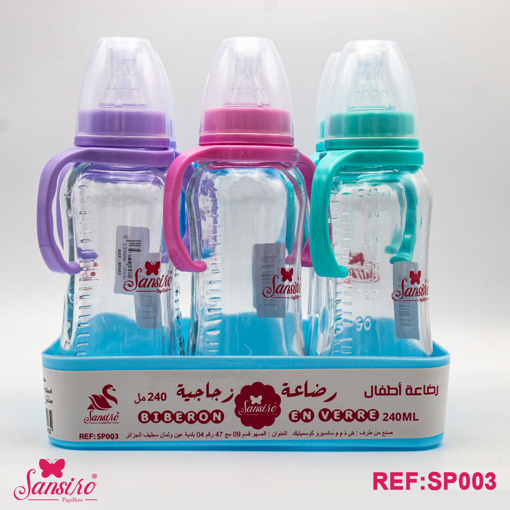 biberon sansiro papillon 240 ml 6 pièces en verre.