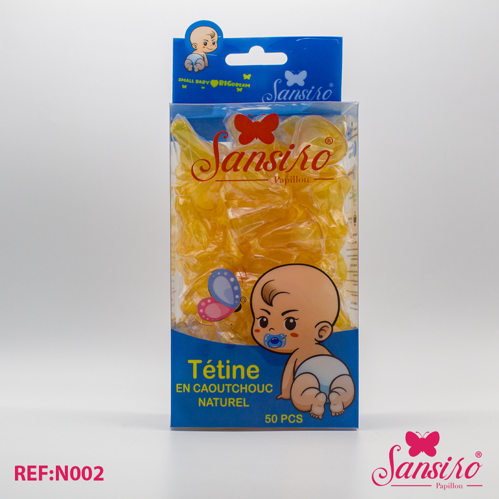 tétine standard en caoutchouc naturel.